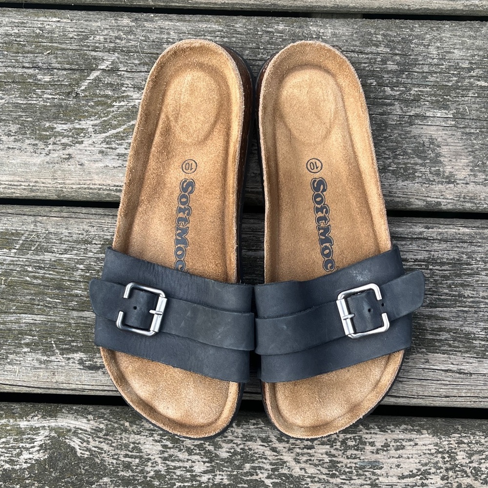 Softmoc Women's Black Sandals size 10
